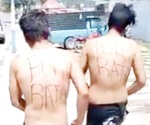 Obligan a ladrones a caminar desnudos
