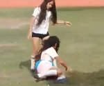 Hacen viral un pleito en secundaria