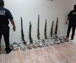 Asegura la Policía Federal seis armas largas y 4,782 cartuchos en San Fernando