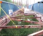 Reparan puente peatonal sobre el canal Anzaldúas