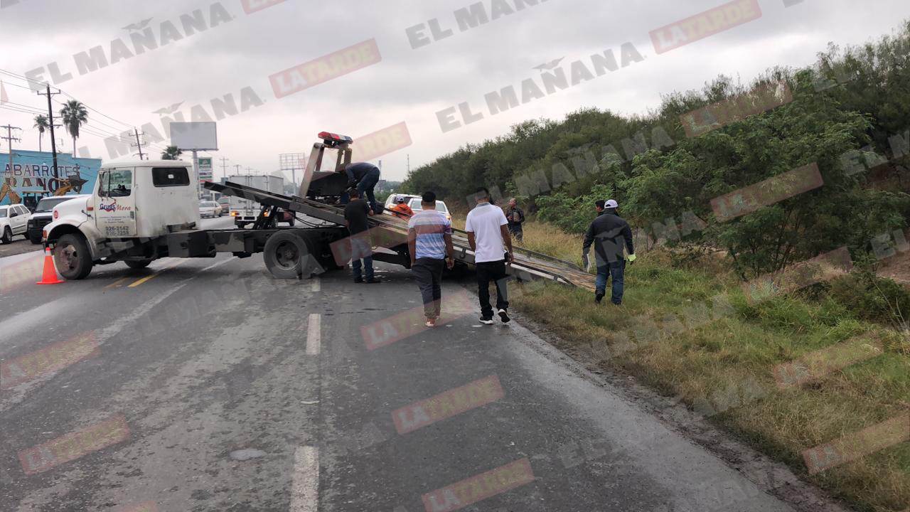 Volcadura en carretera Ribereña