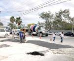 Reparan pavimento en área urbana y rural