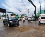 Colisionan ambulancia y dos camionetas en Tampico; 3 lesionados