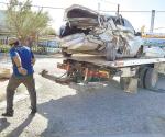 Arroja daños materiales aparatoso accidente