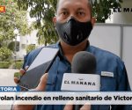 Controlan incendio en relleno sanitario de Victoria
