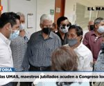 Contra las UMAS, maestros jubilados acuden a Congreso local