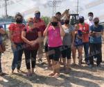 Protestan por trabajos de limpieza en el dren de Las Mujeres