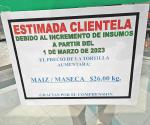 Encarecen la tortilla