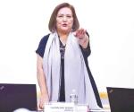 Protesta Taddei, presidenta del INE