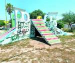 Vandalizan área recreativa infantil
