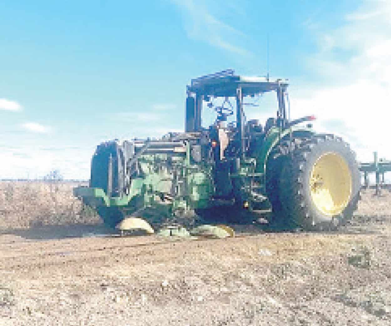 Destruye mina a tractor