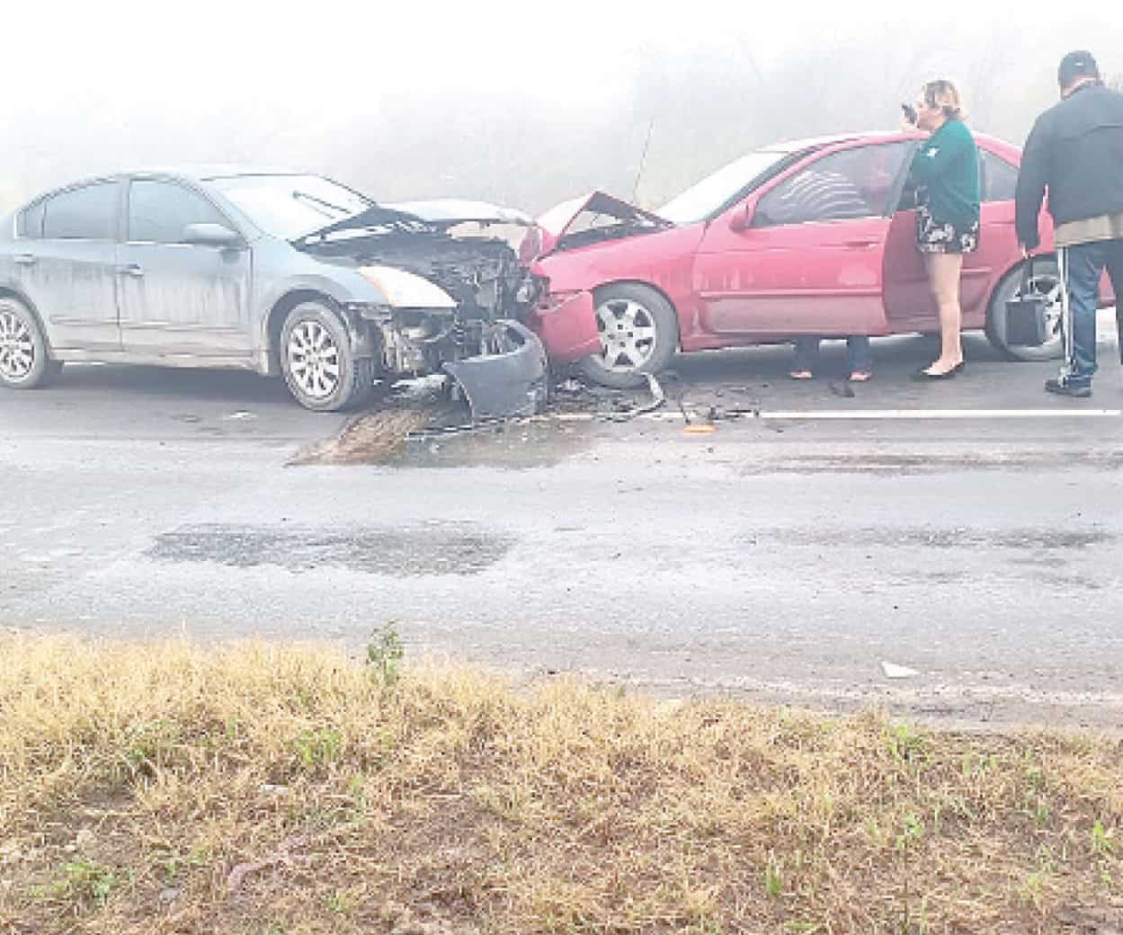 Choque frontal en carretera Ribereña