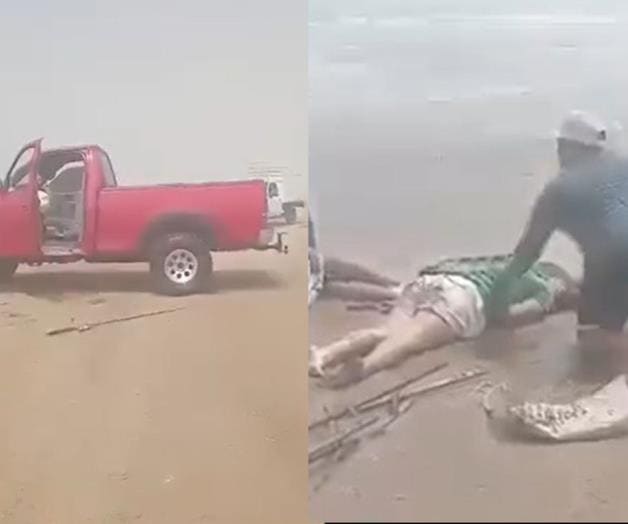 Hacía donas con su camioneta, pierde control y atropella a tres en Playa Bagdad