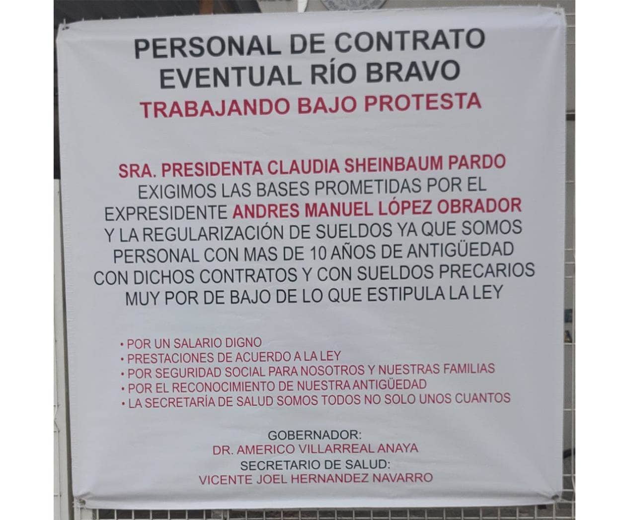 Siguen trabajos bajo protesta