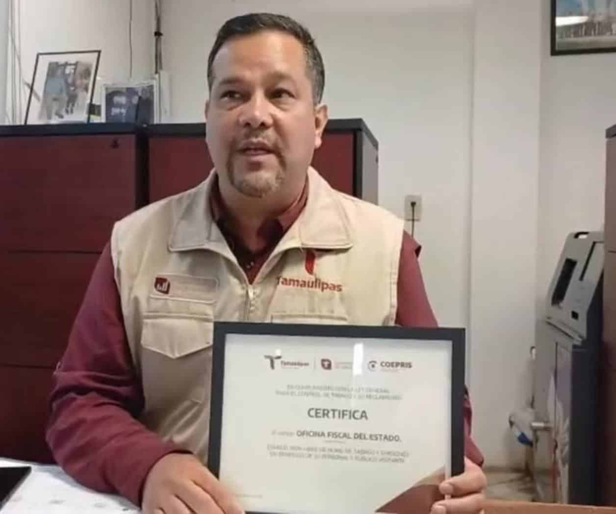 Certifica Coepris a Oficina Fiscal