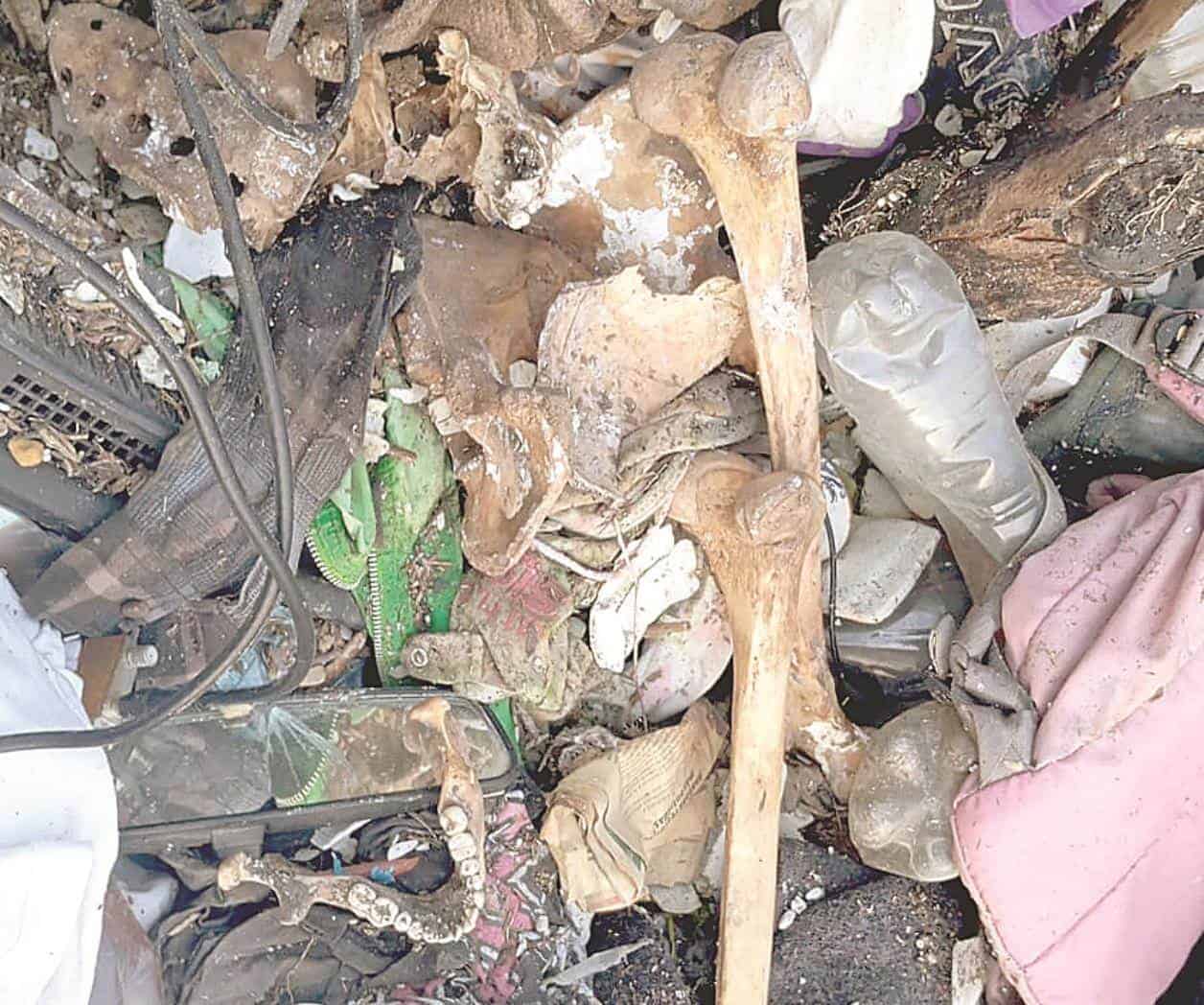 Hallan restos humanos