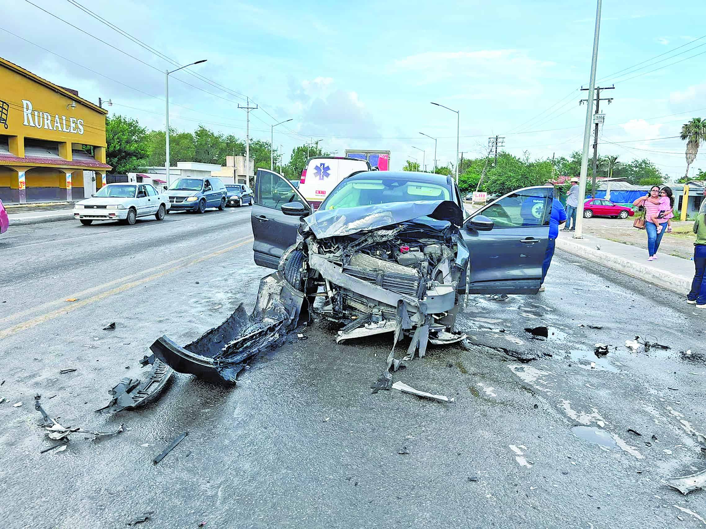 Fuerte choque en carretera 82