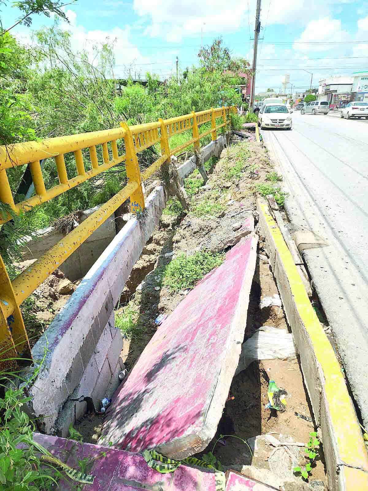 Aumenta deterioro de puente en La Hacienda