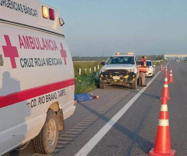 Muere mujer atropellada en la autopista Matamoros–Reynosa