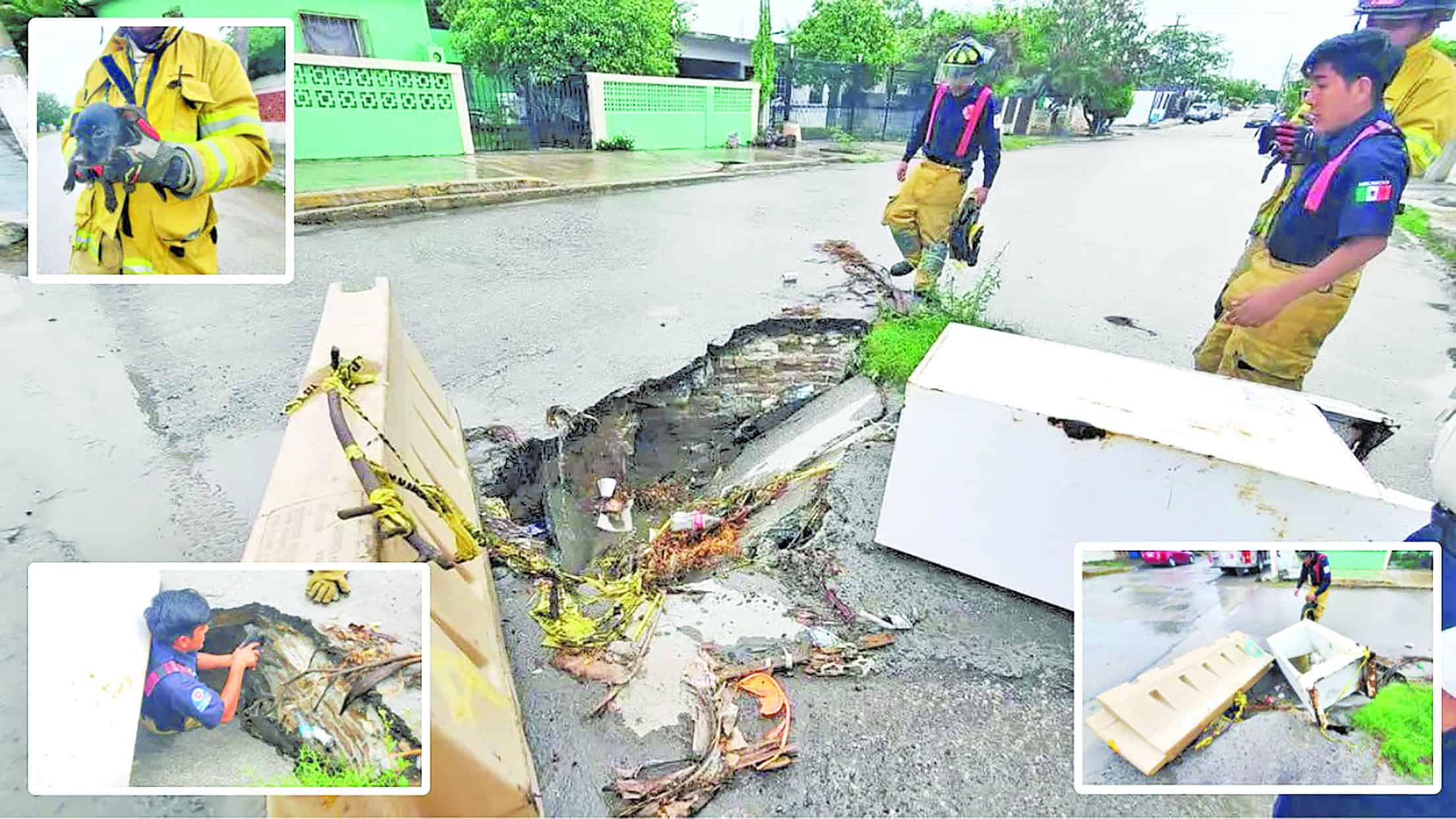Socavón en la Morelos