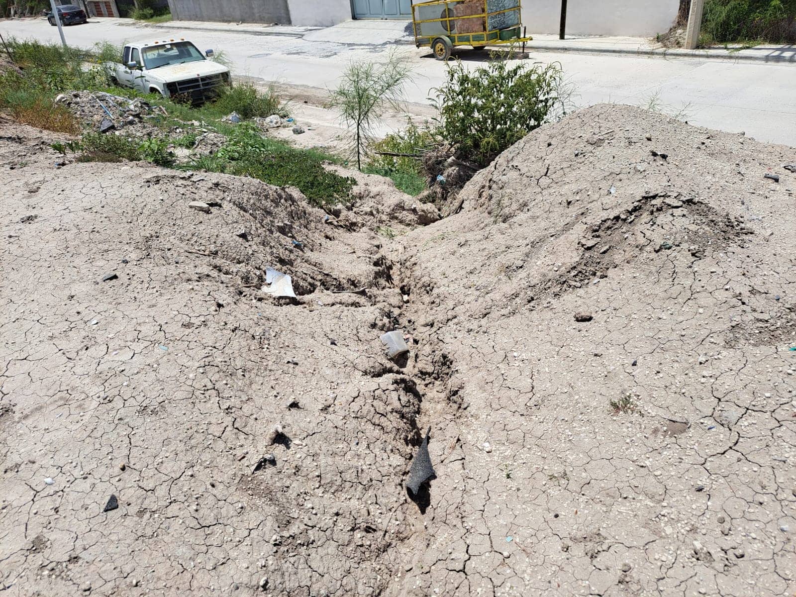 Exigen reforzar bordo del dren Reynosa por temor a inundarse
