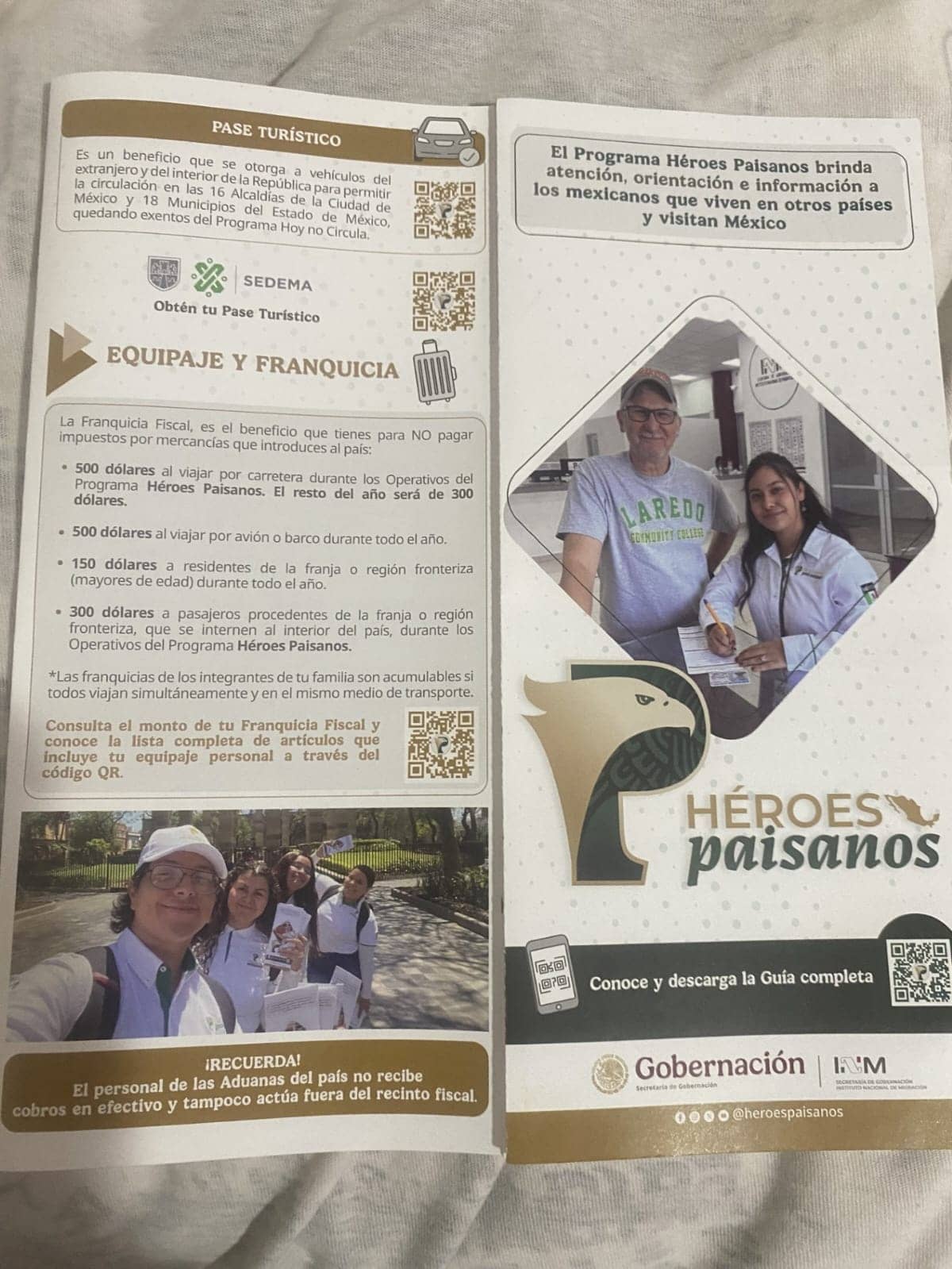 Informan a paisanos
