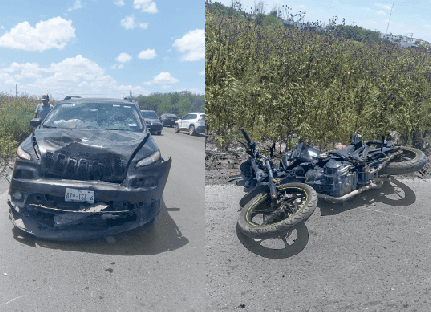 Sufre brutal embestida motociclista