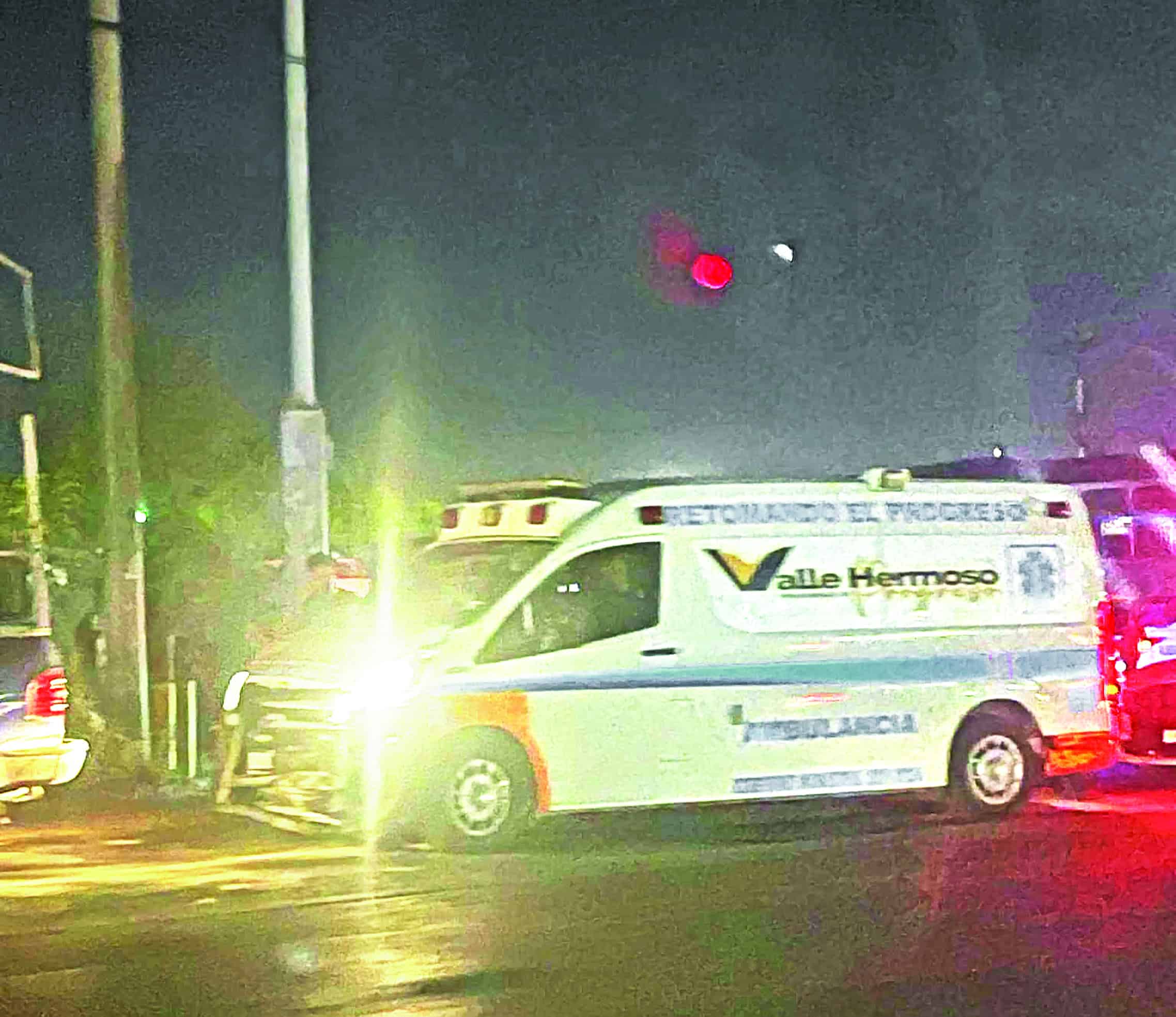 Choca ambulancia de Valle Hermoso en Matamoros