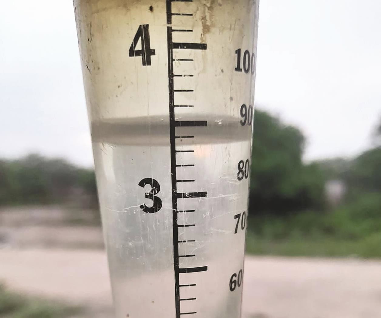 Lluvias de  hasta 3.5 pulgadas