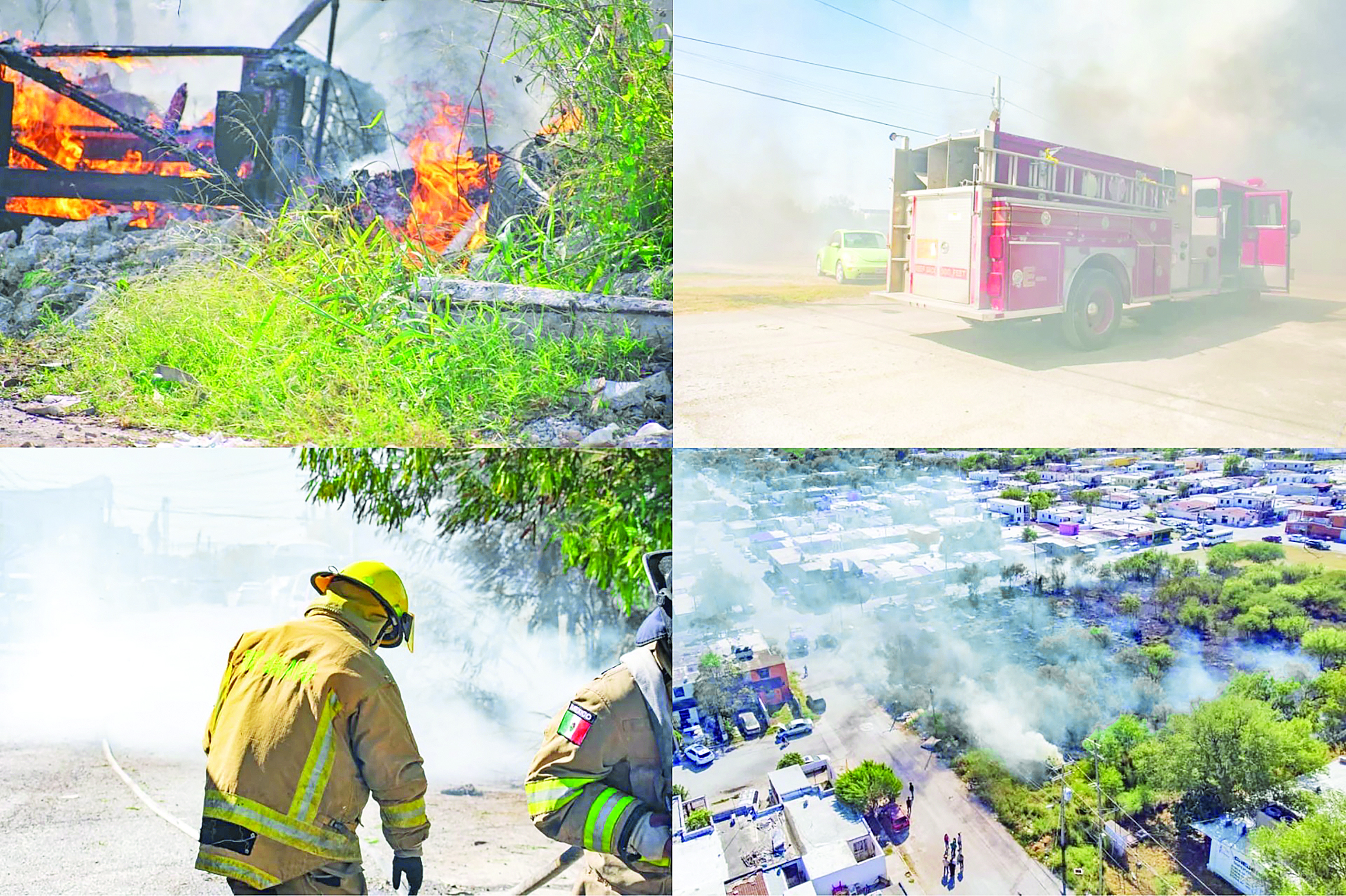Controlado incendio de pastizales en Infonavit