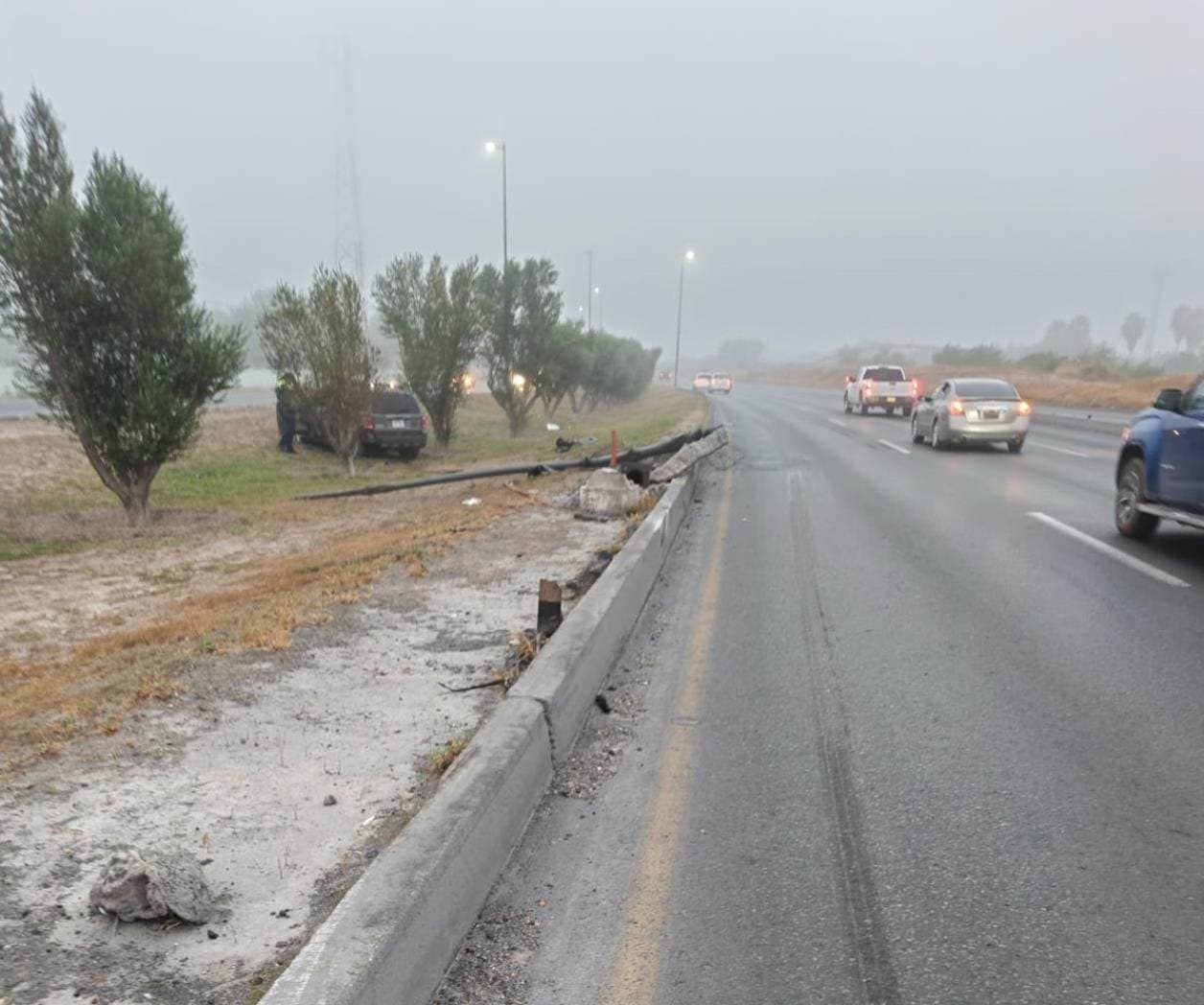 Camioneta se incendia tras choque en Reynosa