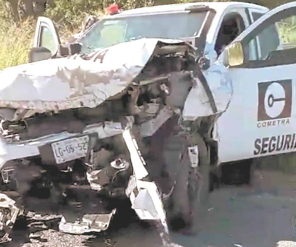 Fatal colisión entre camioneta y camión de valores de COMETRA