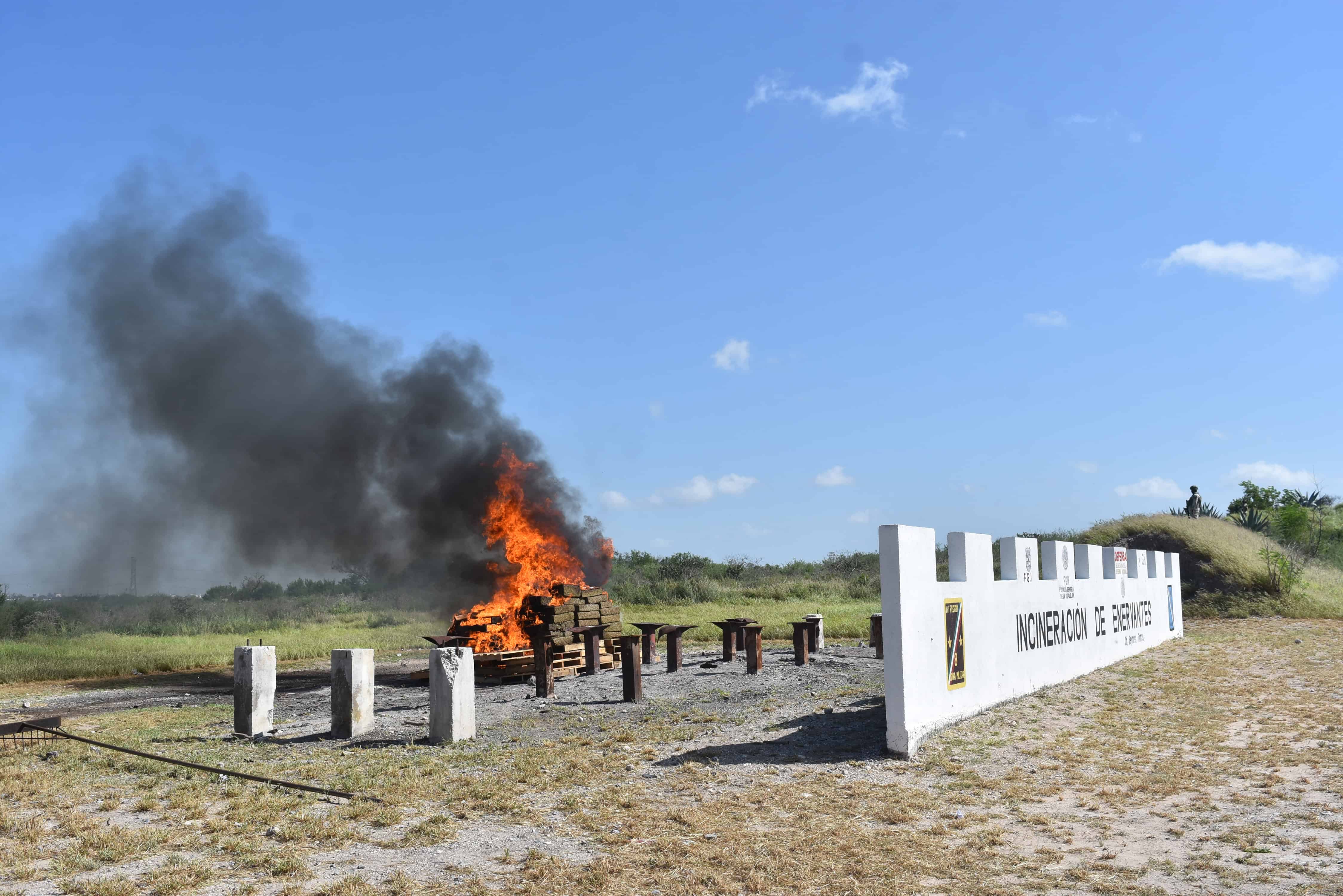Operativo conjunto destruye drogas en Tamaulipas