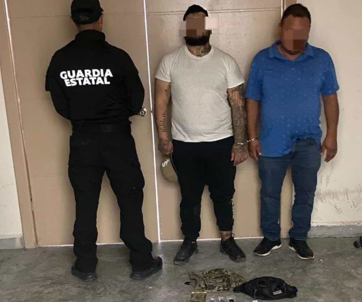 Guardia Estatal de Tamaulipas detiene a dos hombres y decomisa armas