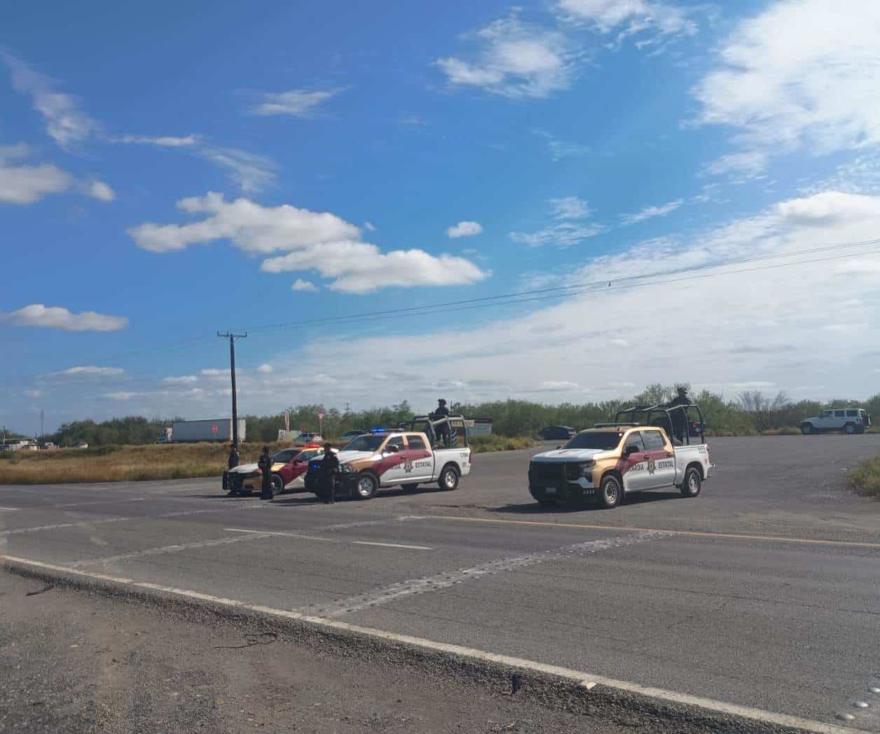 Autoridades presentes en límites de Reynosa-General Bravo