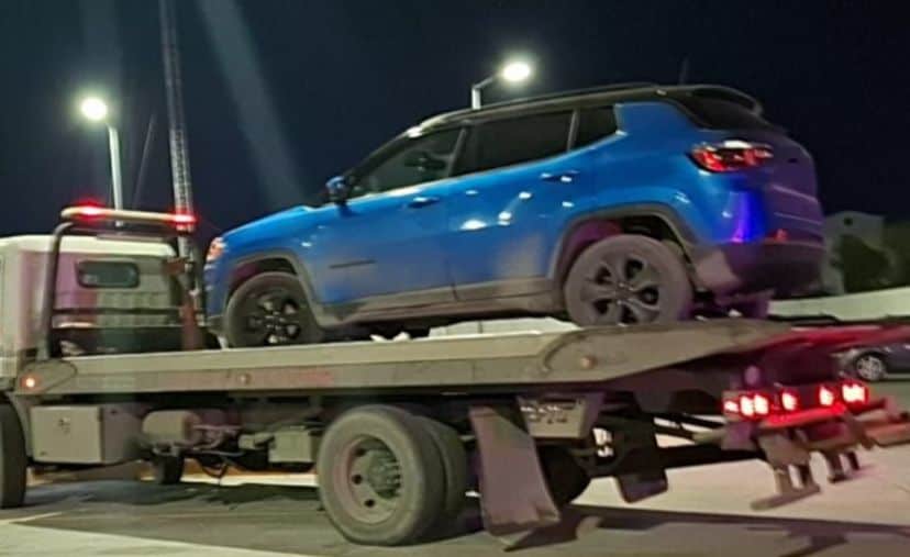 Guardia Estatal asegura camioneta tras persecución