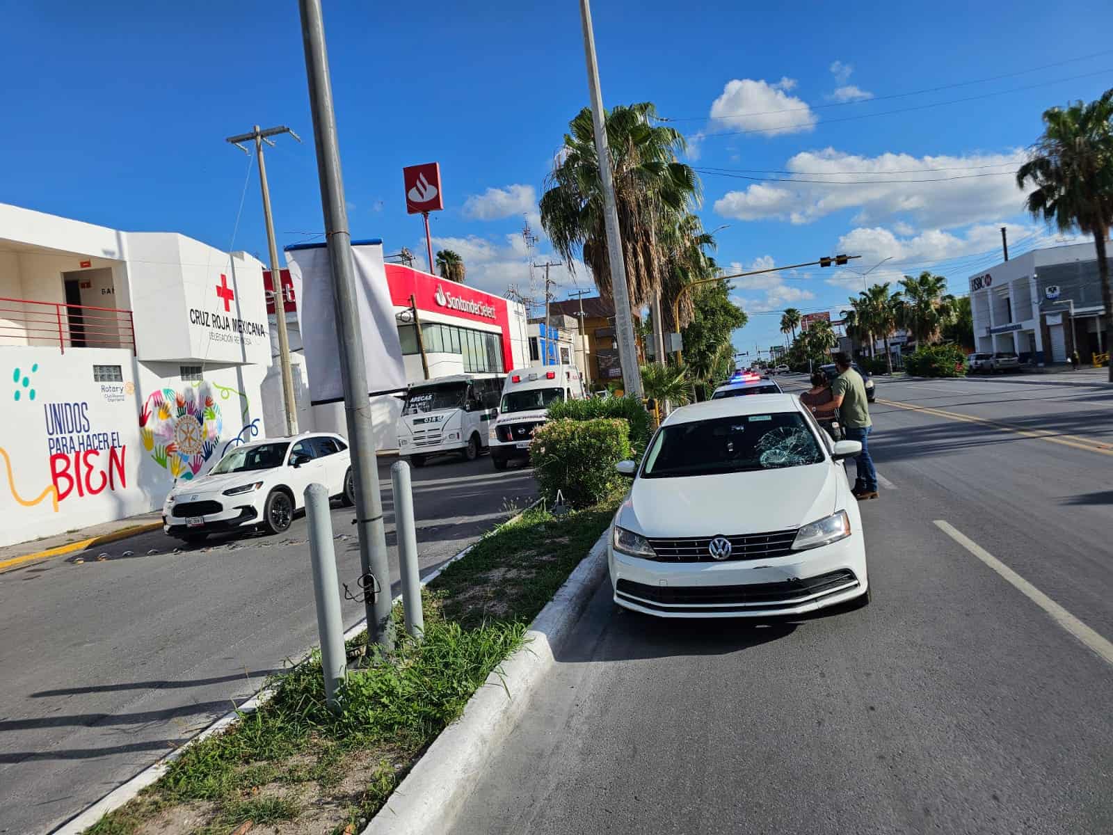Accidente en boulevard Morelos deja a peat&oacute;n herido